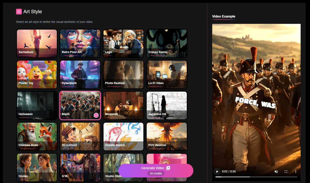 Make YouTube Shorts with Blipix