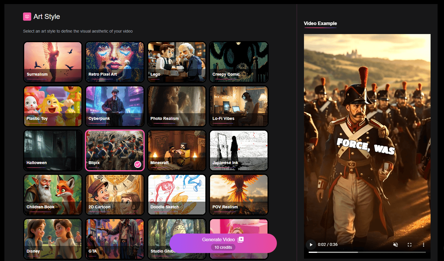 Make Faceless Videos with Blipix AI Video Maker